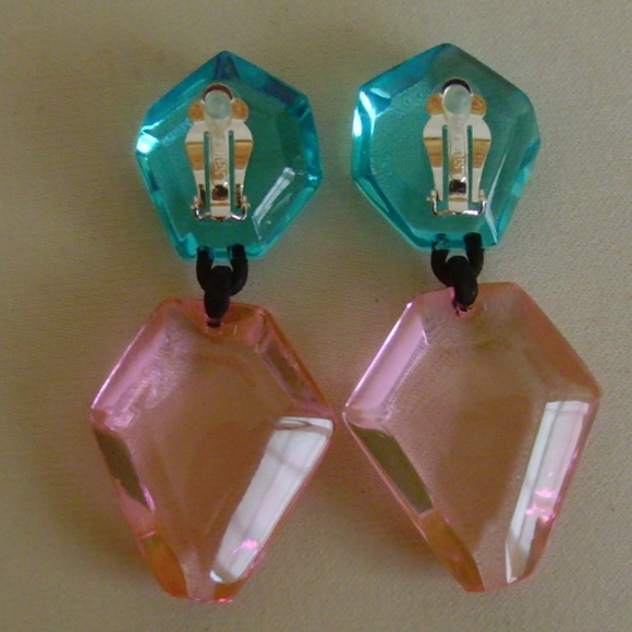MONIES Gerda Lynggaard Lucite Dangle Earrings - NEW - Picture 12 of 14